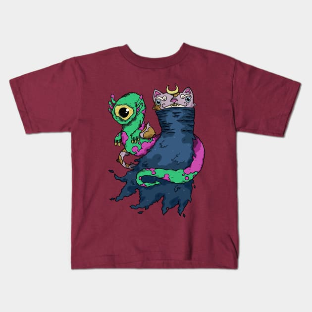 Calico Abernathy & Trevor Kids T-Shirt by Grumble 